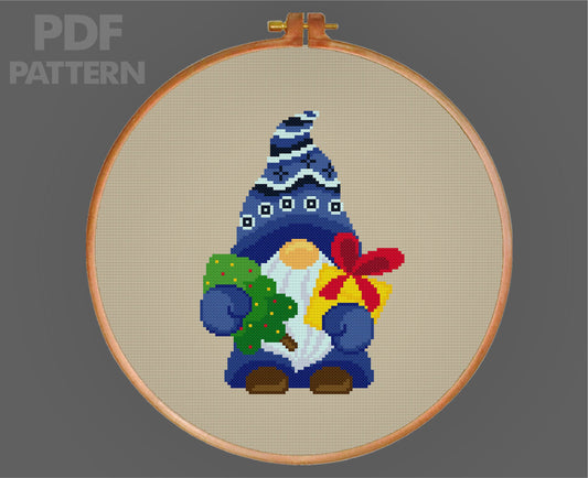 Christmas Gnomes Cross Stitch Pattern Christmas Cross Stitch PDF Pattern Instant Download