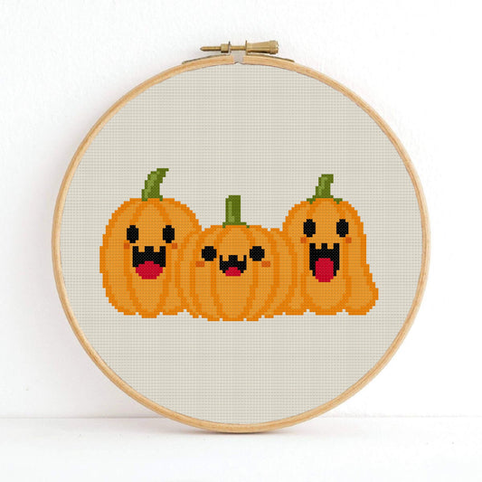 Pumpkin Cross Stitch Pattern Halloween Cross Stitch pattern Trick Or Treat Cross Stitch PDF Pattern Instant Download