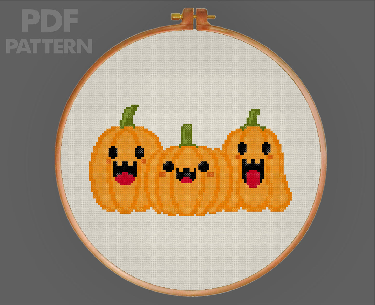 Pumpkin Cross Stitch Pattern Halloween Cross Stitch pattern Trick Or Treat Cross Stitch PDF Pattern Instant Download