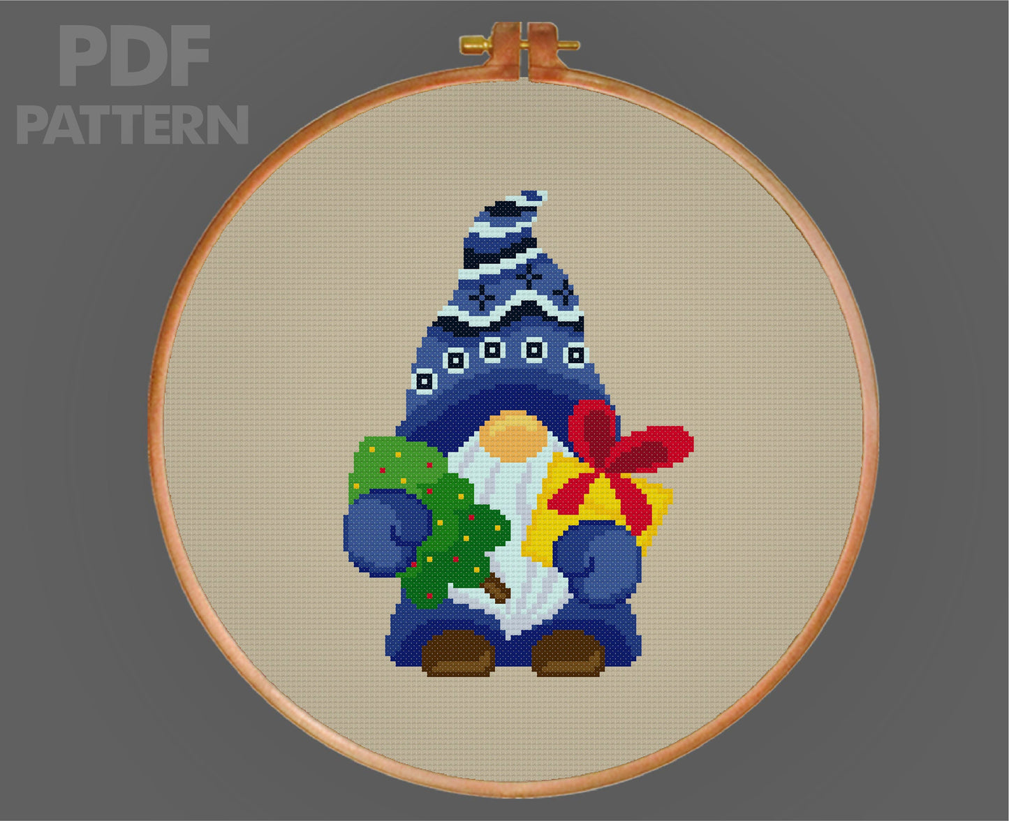 Christmas Gnomes Cross Stitch Pattern Christmas Cross Stitch PDF Pattern Instant Download