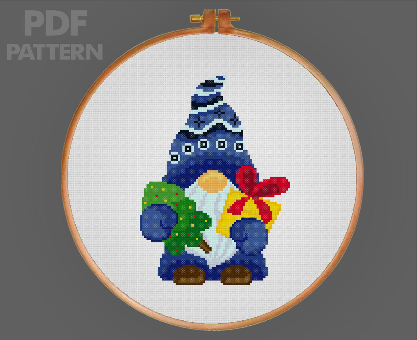 Christmas Gnomes Cross Stitch Pattern Christmas Cross Stitch PDF Pattern Instant Download