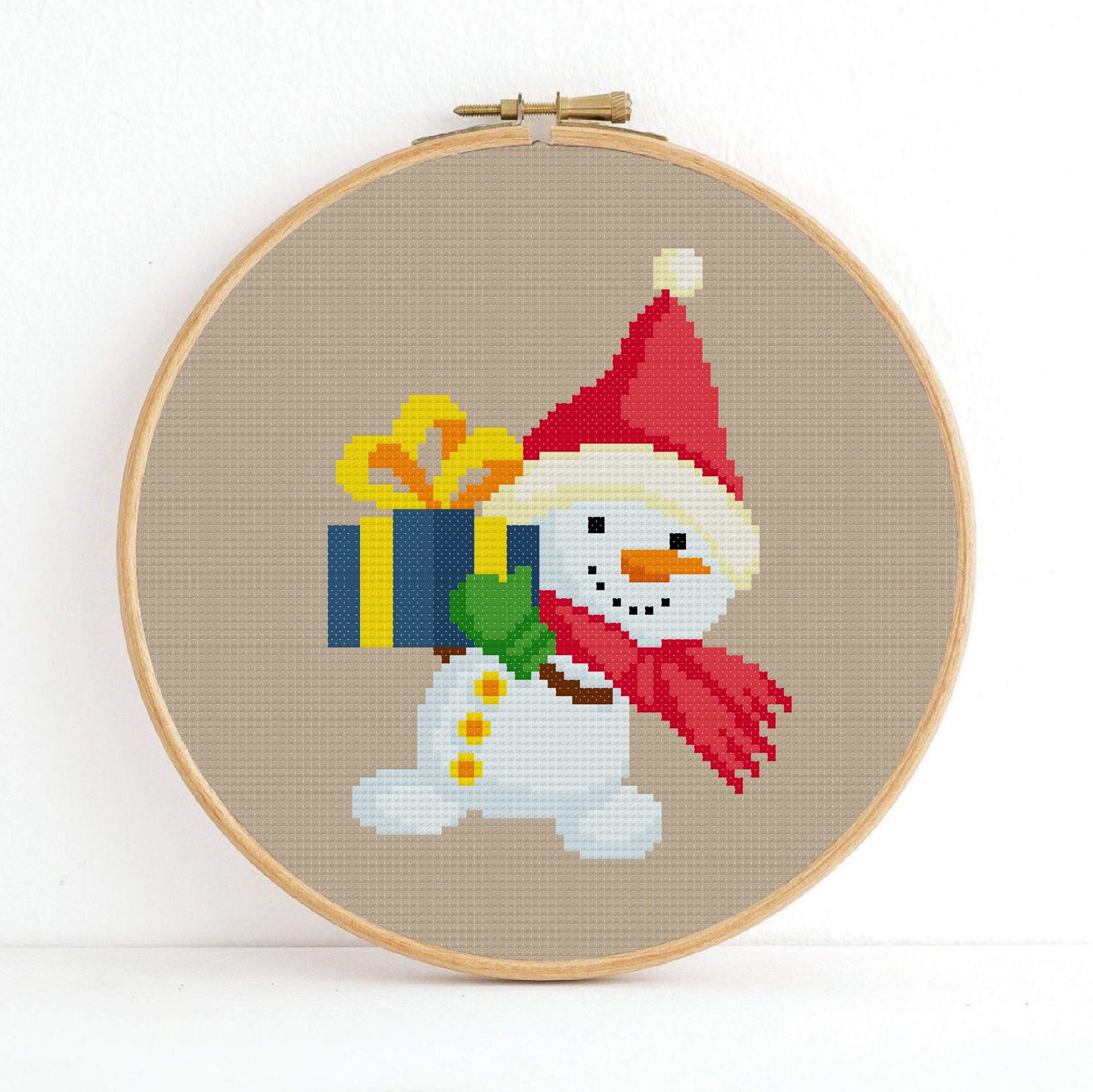 Snowman Cross Stitch Pattern Christmas Cross Stitch PDF Pattern Instant Download