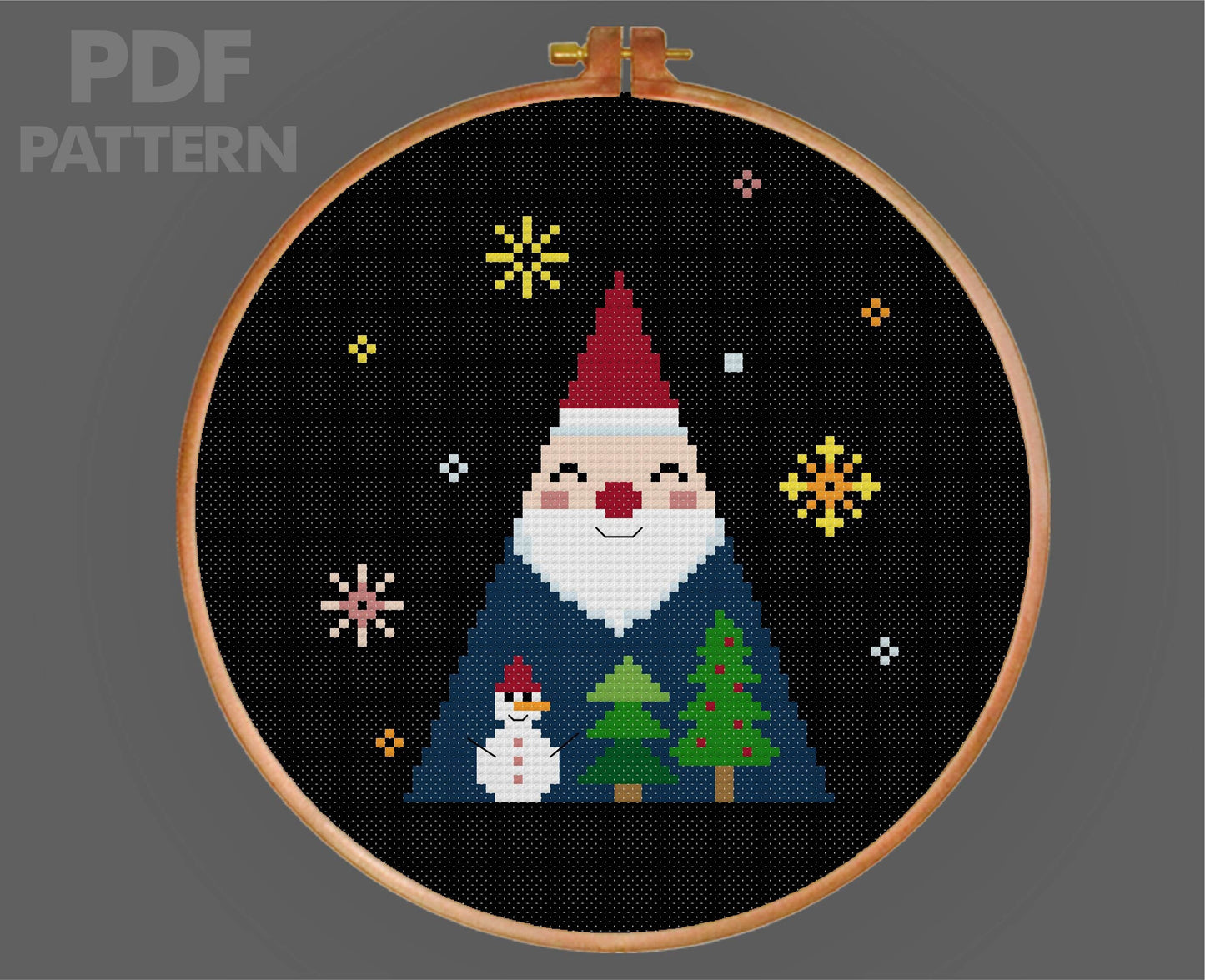 Christmas Cross Stitch Pattern Santa Claus Cross Stitch Christmas Tree Cross Stitch Christmas Art Pattern PDF Pattern Instant Download